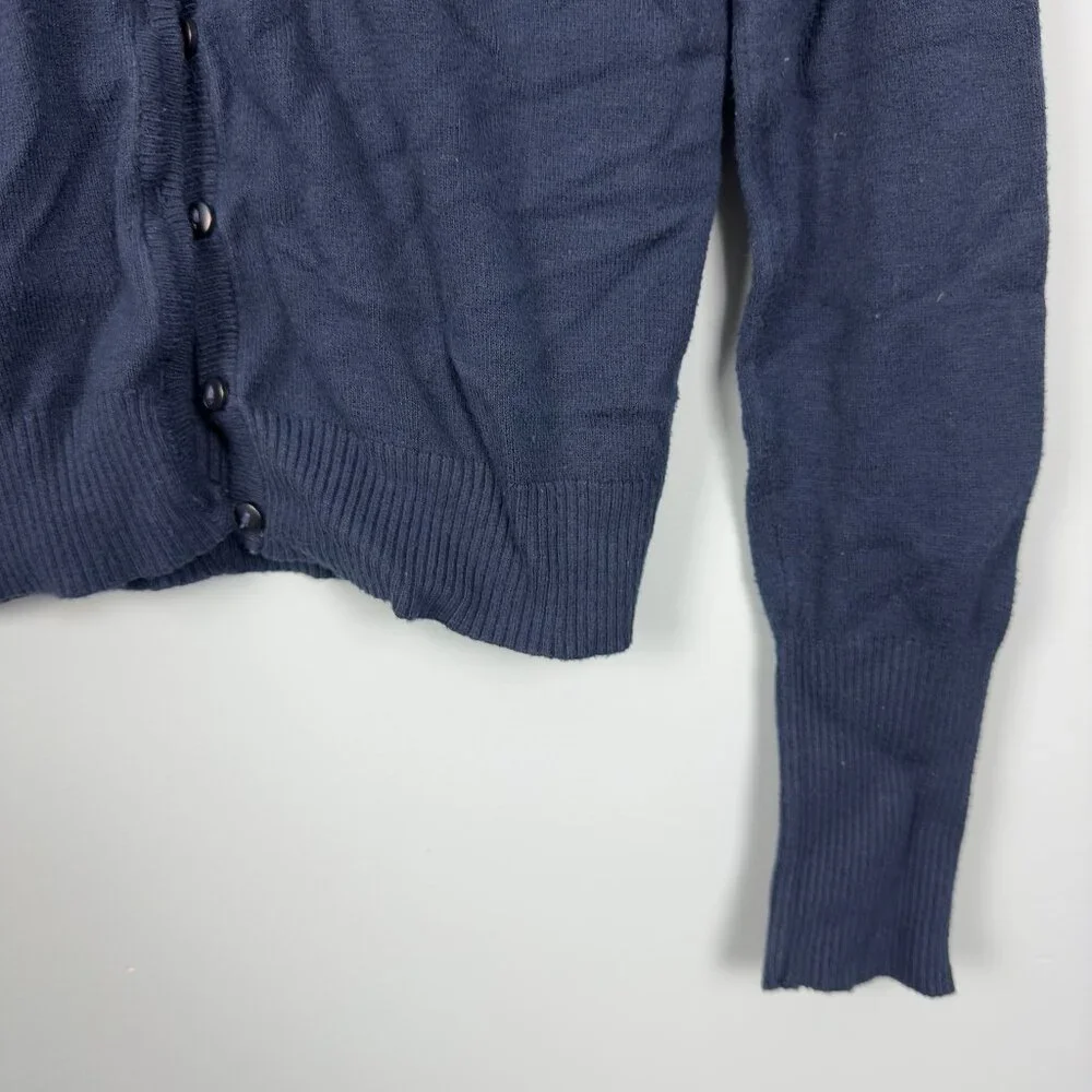 Atmosphere Women's Navy Classic Crewneck Cardigan, Size M - Picture 3 of 4